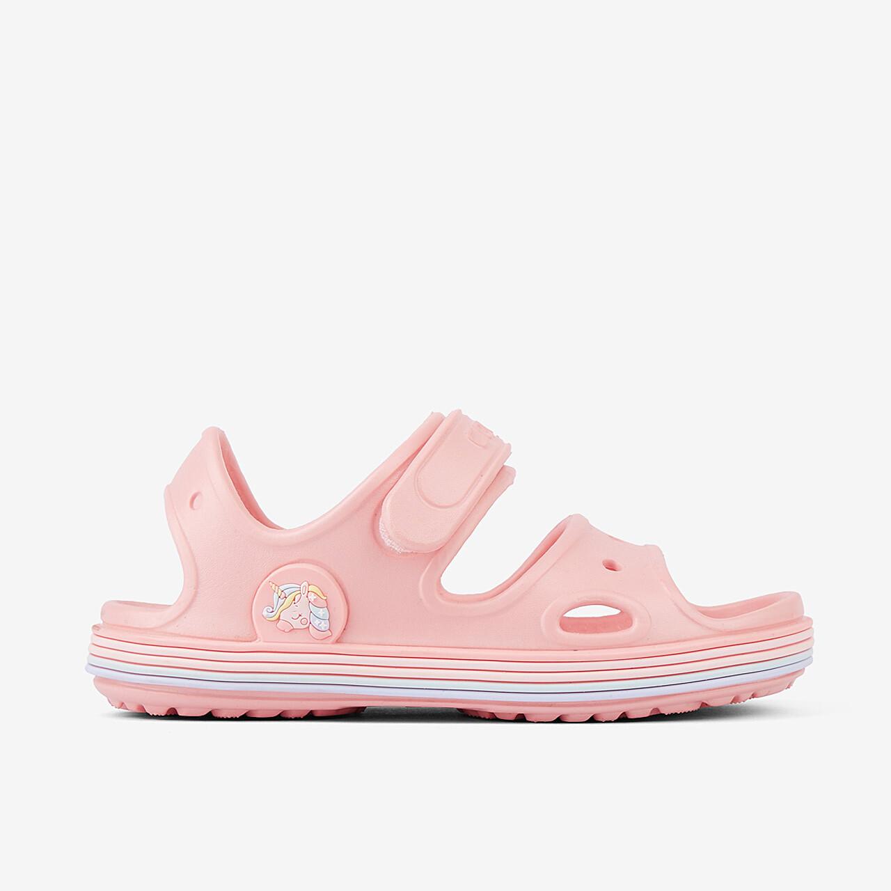 Coqui sandále YOGI baby pink rainbow